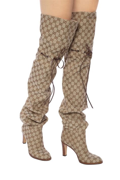 gucci thigh high boots outfit|gucci boots women thigh high.